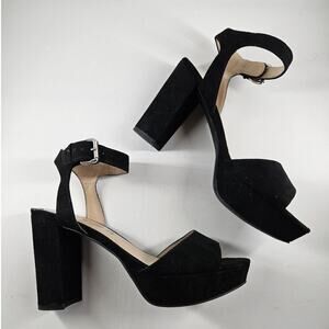 Unisa Odran Black Platform Heels Women Size 6.5
